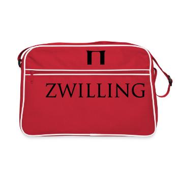 Zwilling - Retro Tasche - Rot/Weiß - Vorne