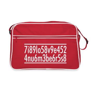 I love numbers - Sac Retro - rouge/blanc - Devant