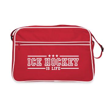 ice hockey is life deluxe - Retro Tasche - Rot/Weiß - Vorne