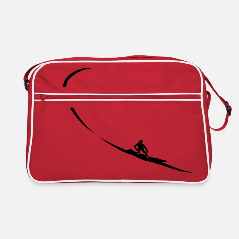surfer - Retro Tasche - Rot/Weiß