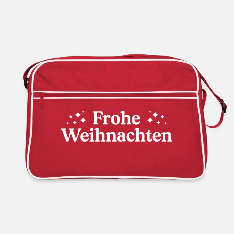 Frohe Weihnachten Retro Tasche