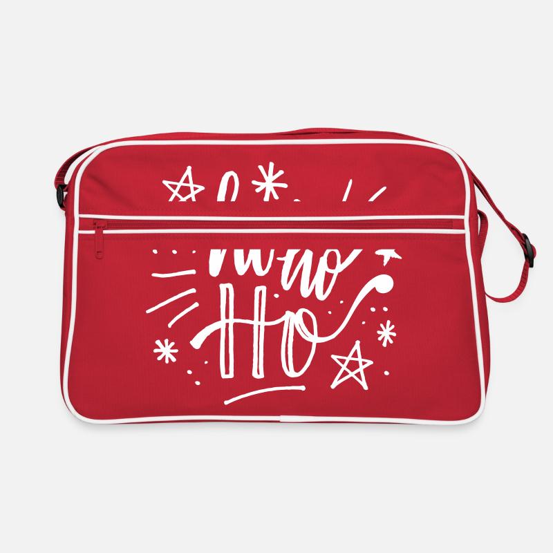 HO HO HO! - Retro Tasche - Rot/Weiß