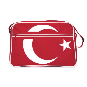 Turkey Mondstern symbol star Sichel Türkiye - Retro Bag - red/white - Front