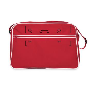 Molécule de polyéthylène téréphtalate (PET). - Sac Retro - rouge/blanc - Devant