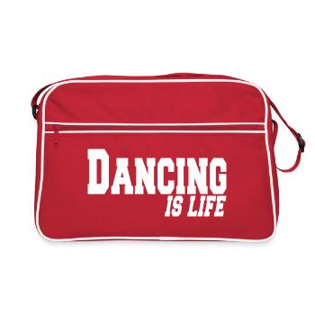 dancing is life - Retro Tasche - Rot/Weiß - Vorne
