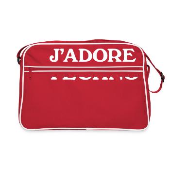 J'adore Techno - Sac Retro - rouge/blanc - Devant