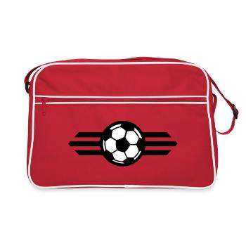 soccerball ribbon / soccer ribbon 2c - Retro Bag - red/white - Front
