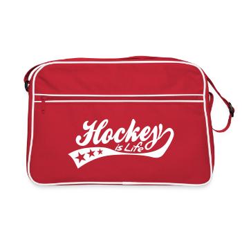 hockey is life - retro - Retro Tasche - Rot/Weiß - Vorne