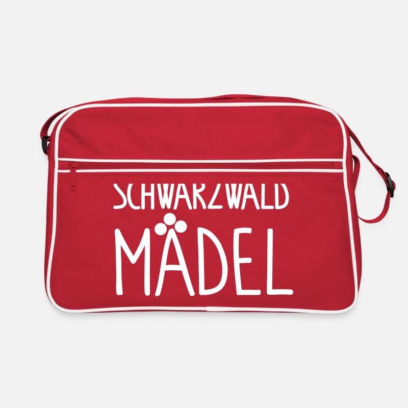 Schwarzwaldmädel - Retro Tasche - Rot/Weiß