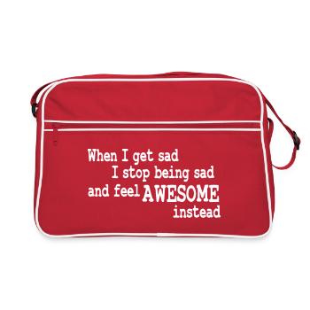 when i feel sad - Sac Retro - rouge/blanc - Devant