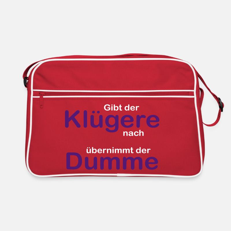 Der Klügere gibt nach Retro Tasche