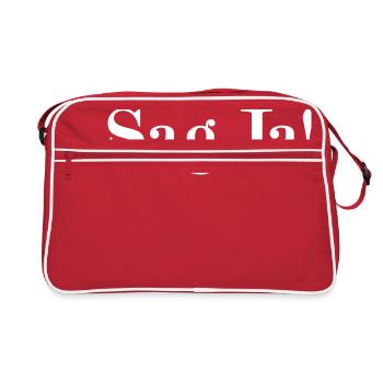 Sag Ja! Heiratsantrag Hochzeit Befehl Ansage - Retro Tasche - Rot/Weiß - Vorne