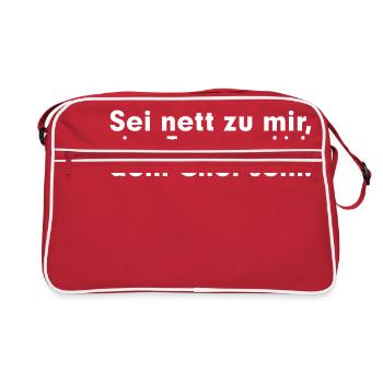 Soyez net pour moi, un jour je vais à votre patron - Sac Retro - rouge/blanc - Devant