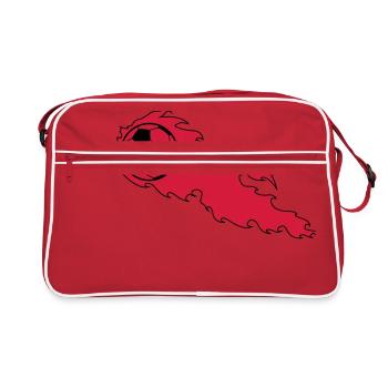 Burning football - Retro Bag - red/white - Front