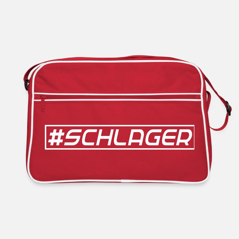 #SCHLAGER - Retro Tasche - Rot/Weiß