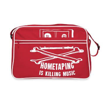 HOMETAPING IS KILLING MUSIC - Sac Retro - rouge/blanc - Devant