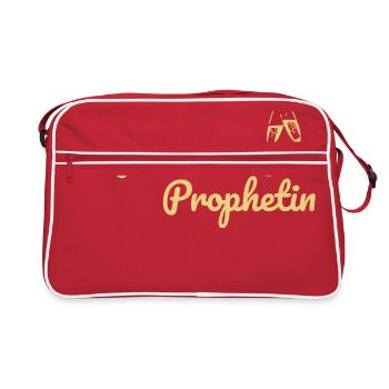 Prosecco Prophetin - Retro Tasche - Rot/Weiß - Vorne