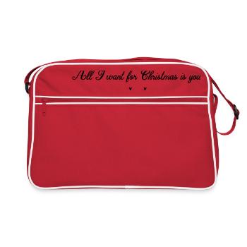 ALL I WANT FOR CHRISTMAS IS YOU - Retro Bag - red/white - Front