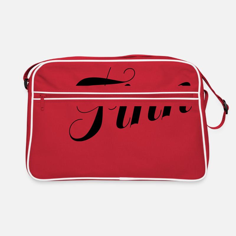 Finn - Retro Tasche - Rot/Weiß