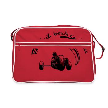 Kitebuggy meilleur sport de plage de tous les temps - Sac Retro - rouge/blanc - Devant