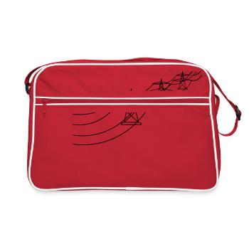 beaucoup piste électrique pôle ligne électrique pôle - Sac Retro - rouge/blanc - Devant