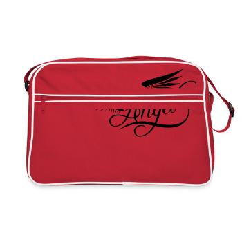 tattoo wing design angel shirt disant mensonge ange - Sac Retro - rouge/blanc - Devant