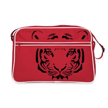 Tiger Tribal - Retro Bag - red/white - Front