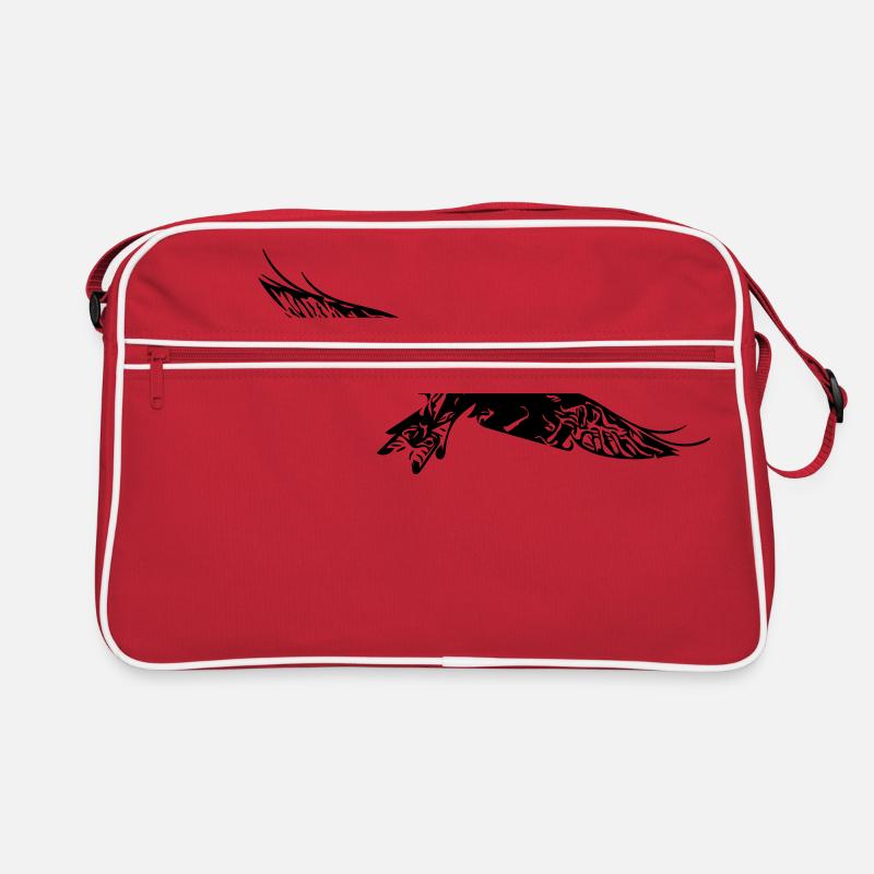 Greifvogel auf breiten Schwingen Retro Tasche