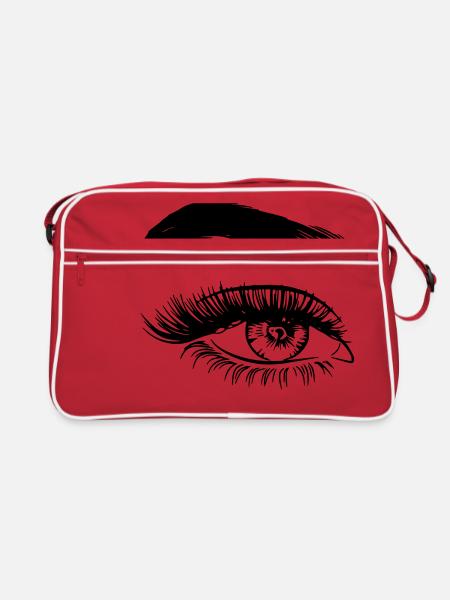 Eye left gift gift idea - Retro Bag - red/white - Front
