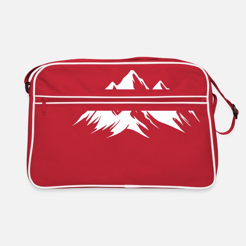 Alps Mountains Panorama Minimal Vector Retro Bag