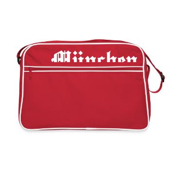 München Muenchen - Retro Tasche - Rot/Weiß - Vorne