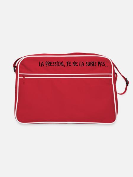 PRESSURE I DO NOT SUBJECT IT TO THE WOOD - Retro Bag - red/white - Front