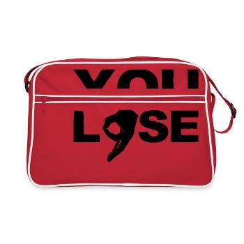 You Lose Reingeschaut Bongo Loch Kreis Spiel prank - Retro Tasche - Rot/Weiß - Vorne