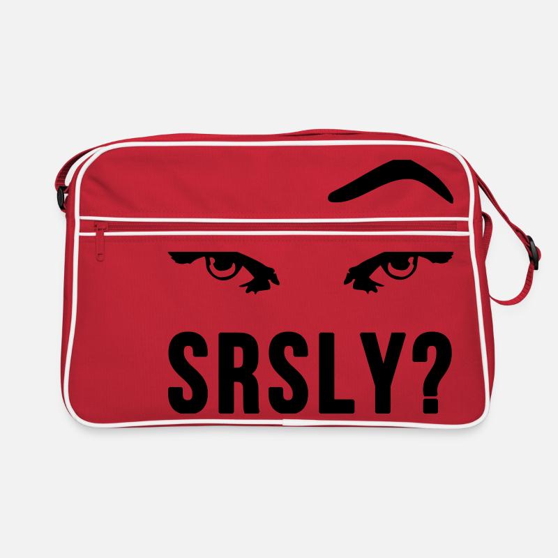 Seriously Seriously skeptical eyebrow gift Retro Bag