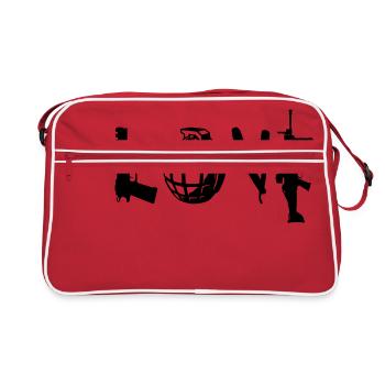 AMOUR - Sac Retro - rouge/blanc - Devant
