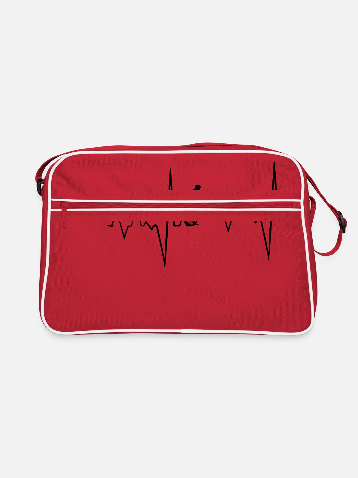 VTT Rythme cardiaque - Sac Retro - rouge/blanc - Devant