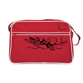 Hecht Catch & Release - Retro Tasche - Rot/Weiß - Vorne