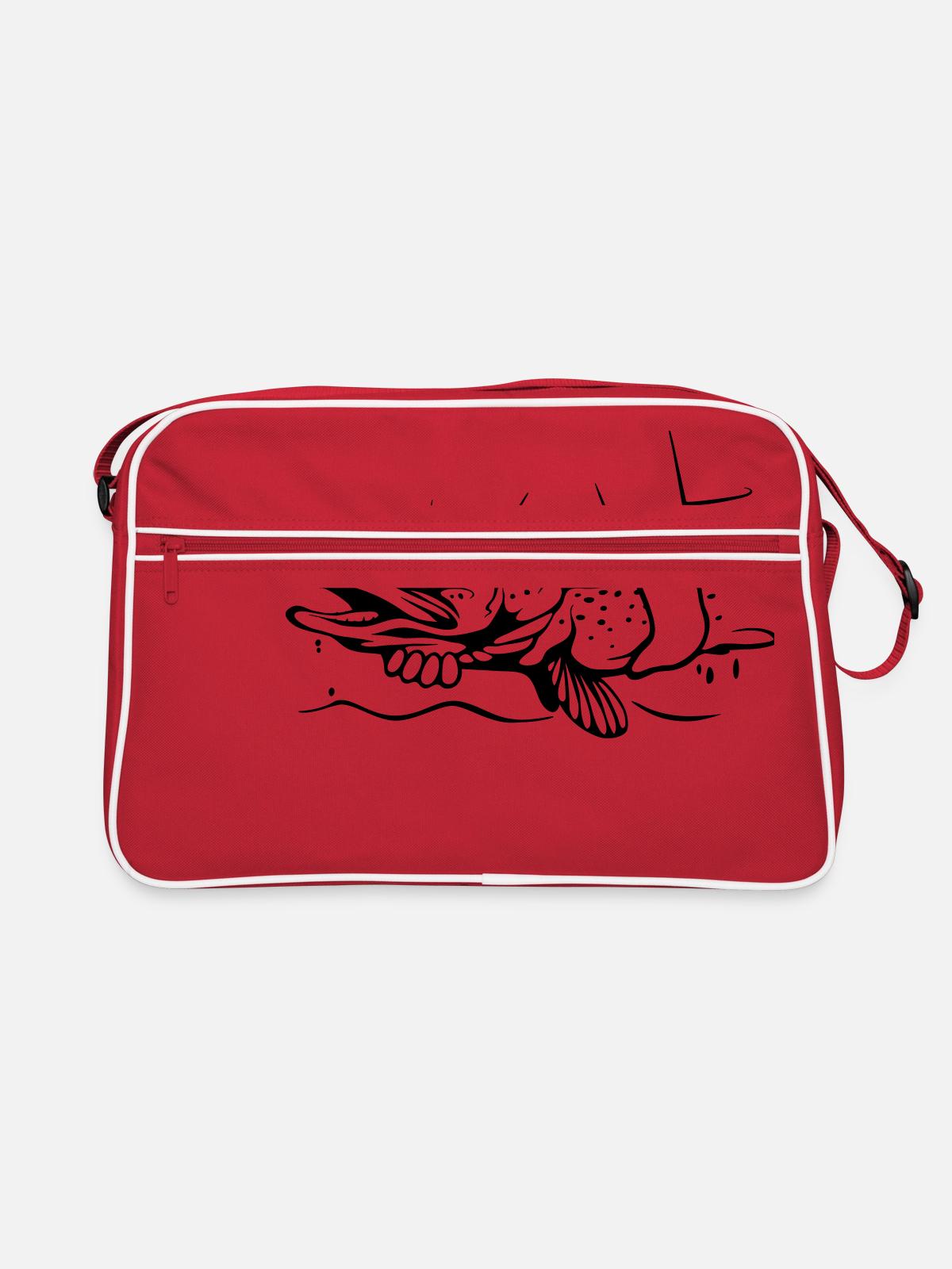 Pike Catch & Release - Retro Bag - red/white - Front