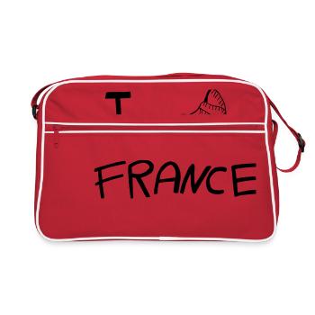 J'AIME LA FRANCE - Sac Retro - rouge/blanc - Devant