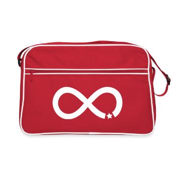 Unendlichkeit Sternchen - Retro Tasche - Rot/Weiß - Vorne