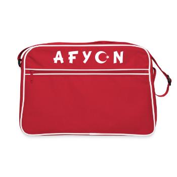 Drapeau de la Turquie Afyon - Sac Retro - rouge/blanc - Devant