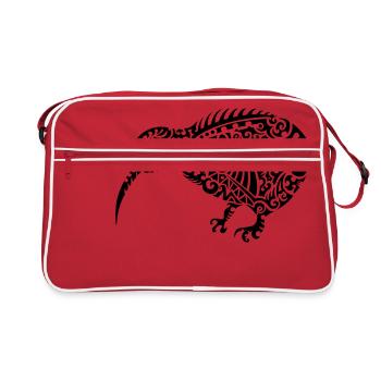 Kiwi Maori - Retro Tasche - Rot/Weiß - Vorne