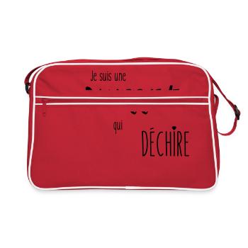 Je suis une marraine qui déchire - Sac Retro - rouge/blanc - Devant