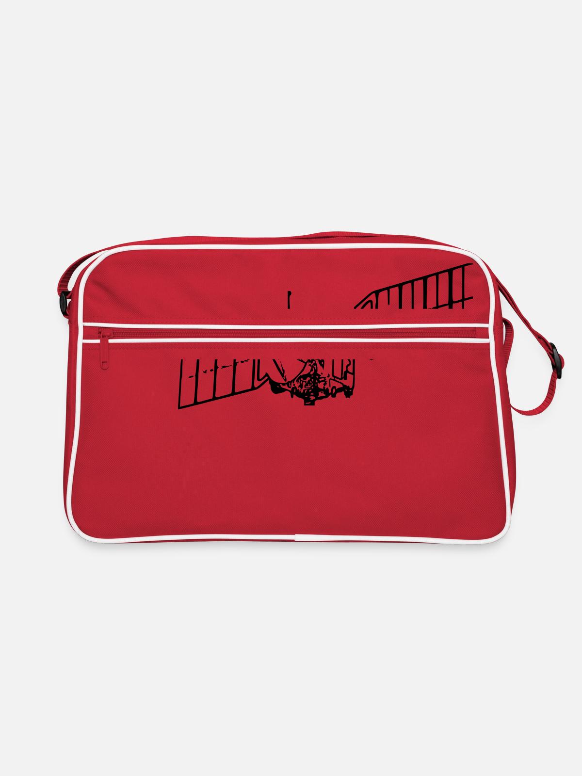 Satellite - Retro Bag - red/white - Front