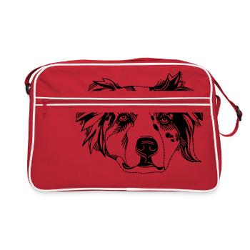 Australian Shepherd - Retro Bag - red/white - Front
