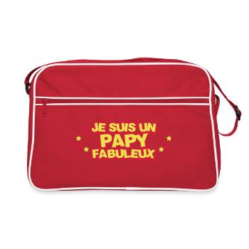 Je suis un papy fabuleux ! - Sac Retro - rouge/blanc - Devant