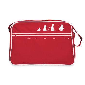 evolution soccer white - Sac Retro - rouge/blanc - Devant