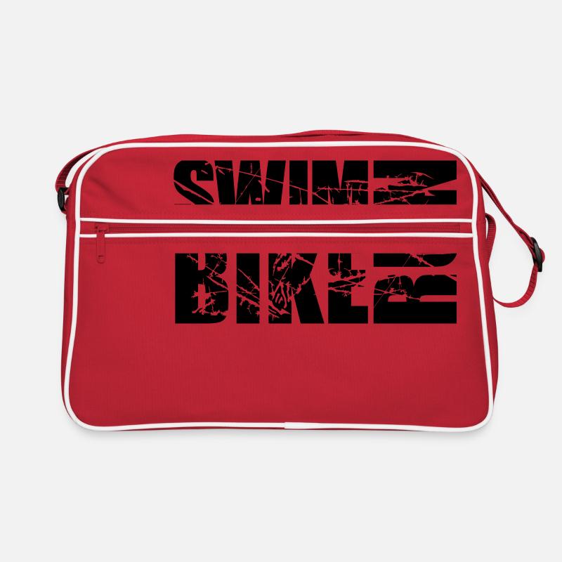 griffer des larmes timbre nager vélo courir texte logo tria Sac Retro
