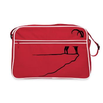 ibex capricorn alpine the alps bavaria mountains - Retro Bag - red/white - Front