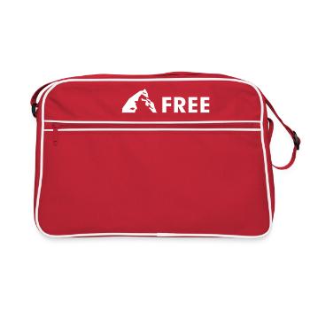 Free Tibet - Retro Tasche - Rot/Weiß - Vorne